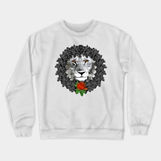 Lion Orange Rose Wreath Crewneck Sweatshirt